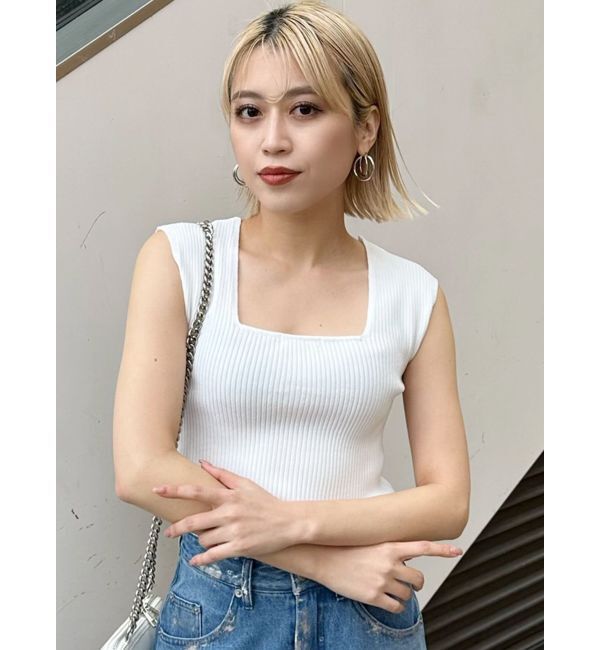 MURUA「バックオープンリブコルセットニット」|ニット・セーター|