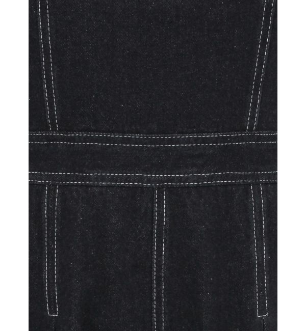 MURUA「デザインデニムロンパース」|オールインワン|