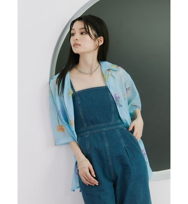 MURUA「フラワーシアーオープンカラーシャツ【WEB限定】」|シャツ・ブラウス|