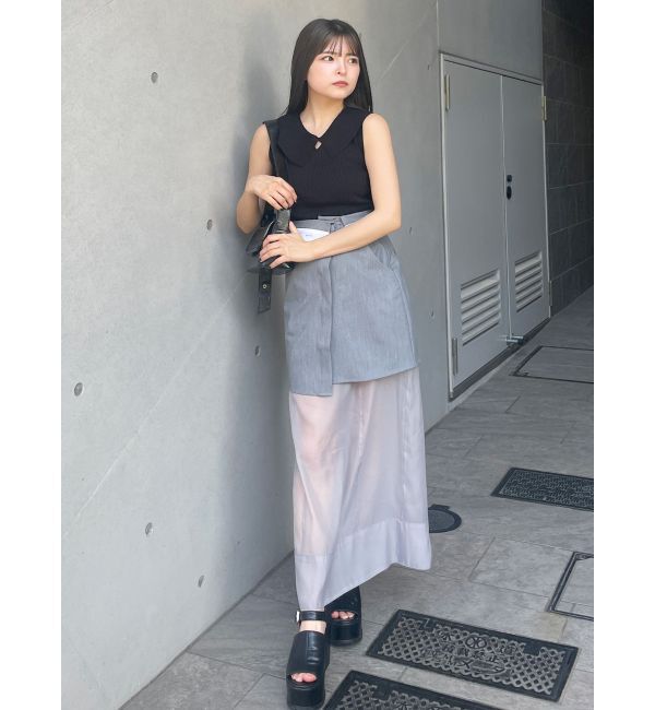 MURUA「付け衿2WAYリブニット」|ニット・セーター|