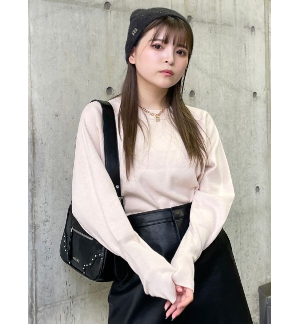 MURUA「クルーネックボリュームスリーブニット」|ニット・セーター|