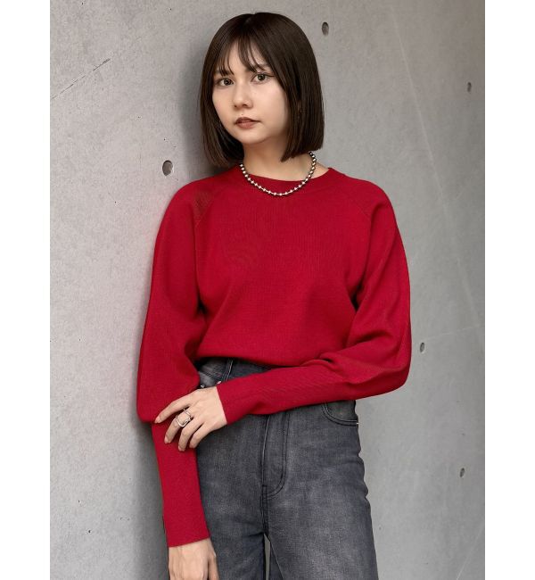 MURUA「クルーネックボリュームスリーブニット」|ニット・セーター|