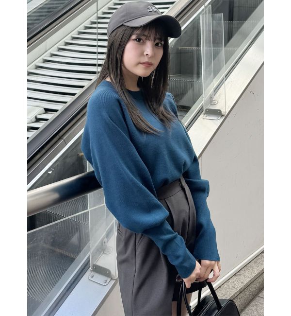 MURUA「クルーネックボリュームスリーブニット」|ニット・セーター|