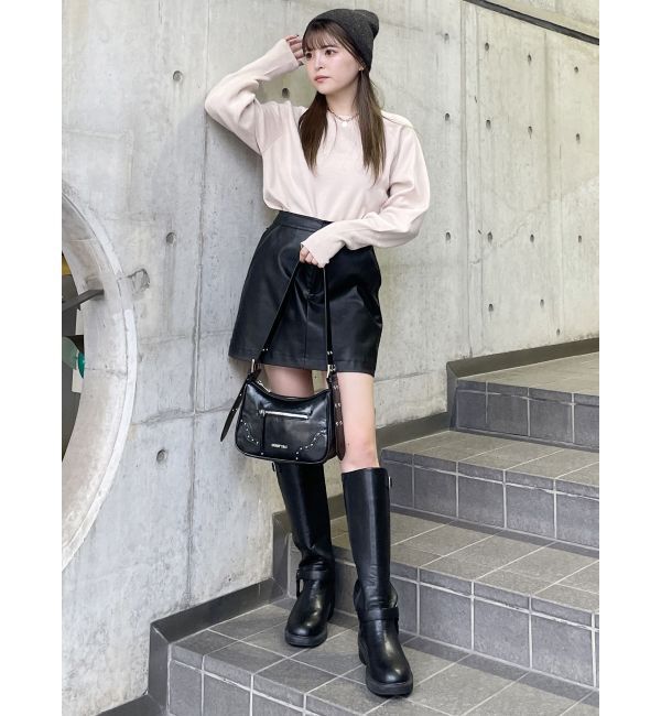 MURUA「クルーネックボリュームスリーブニット」|ニット・セーター|