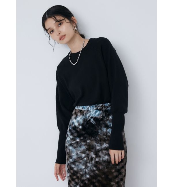 MURUA「クルーネックボリュームスリーブニット」|ニット・セーター|