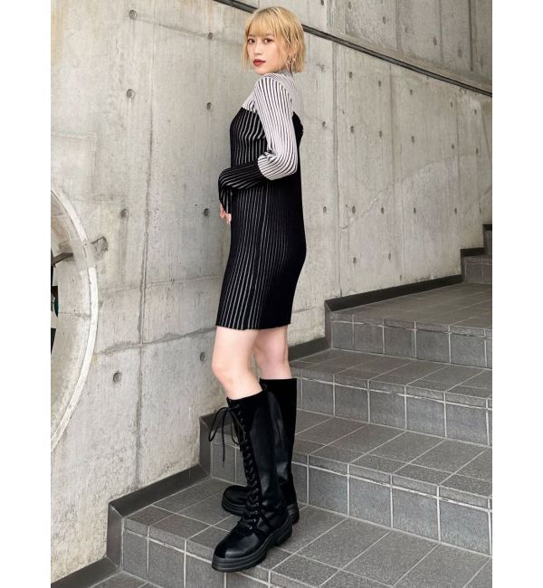 MURUA「フェイクレザーボクシングスニーカーブーツ」|ショートブーツ|