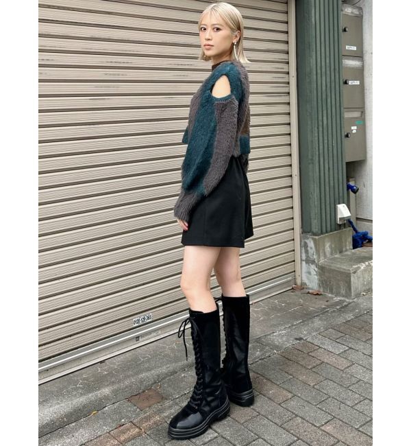 MURUA「フェイクレザーボクシングスニーカーブーツ」|ショートブーツ|