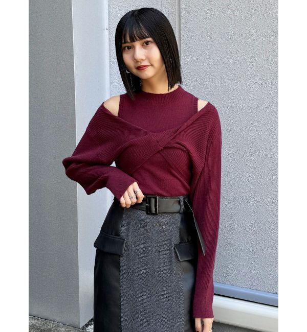 MURUA「ドッキングカシュクールニット」|ニット・セーター|