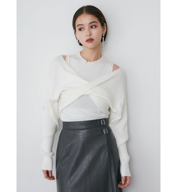 MURUA「ドッキングカシュクールニット」|ニット・セーター|