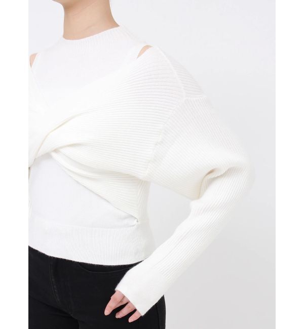 MURUA「ドッキングカシュクールニット」|ニット・セーター|