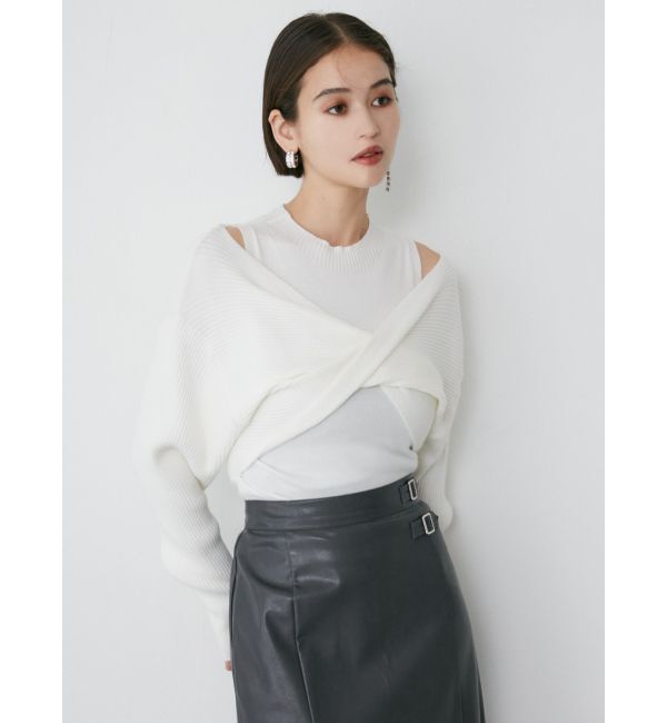 MURUA「ドッキングカシュクールニット」|ニット・セーター|