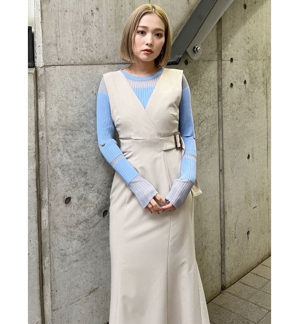 MURUA「カシュクールマーメイドジャンパースカート」|ワンピース|