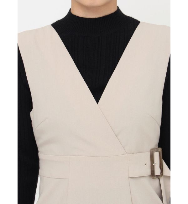 MURUA「カシュクールマーメイドジャンパースカート」|ワンピース|