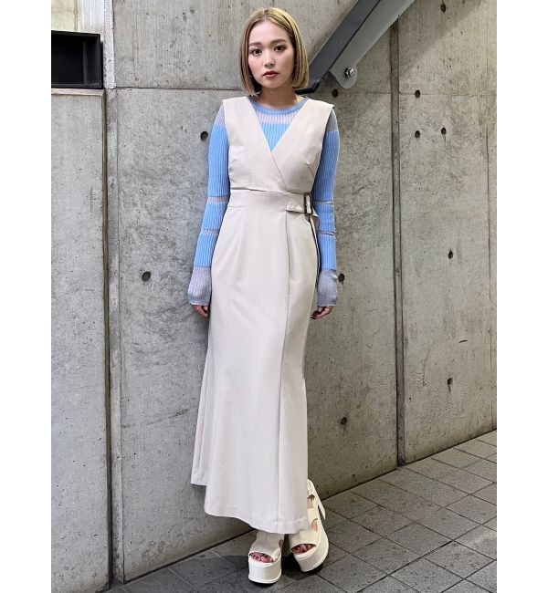 MURUA「カシュクールマーメイドジャンパースカート」|ワンピース|