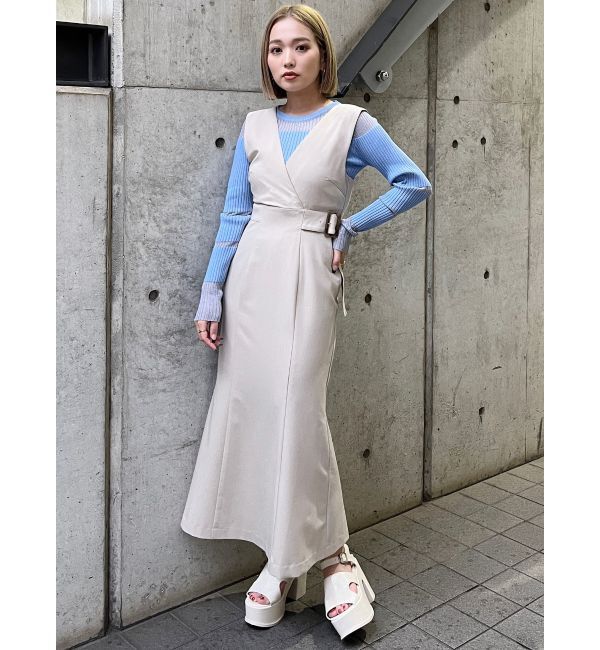 MURUA「カシュクールマーメイドジャンパースカート」|ワンピース|