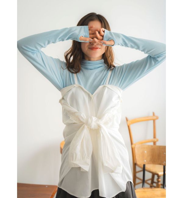 Ungrid「2Wayギャザーデザインシャツ」|シャツ・ブラウス|