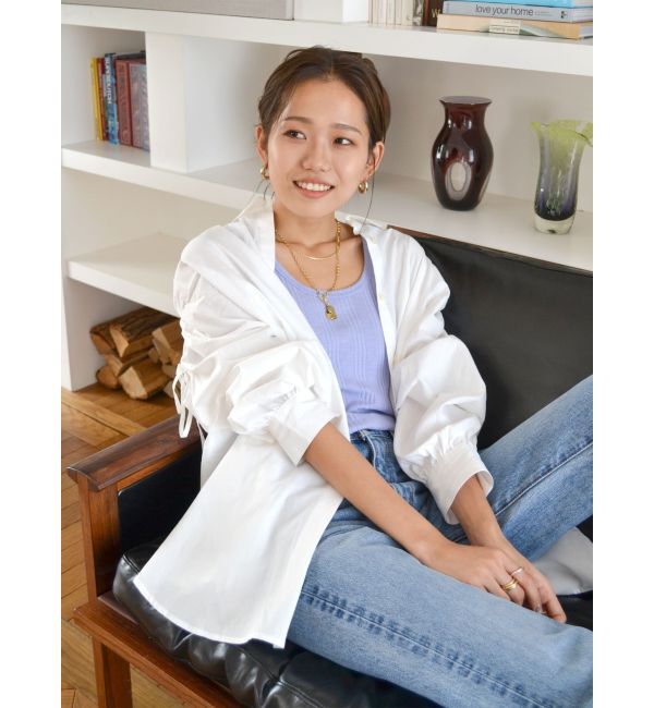 Ungrid「2Wayギャザーデザインシャツ」|シャツ・ブラウス|