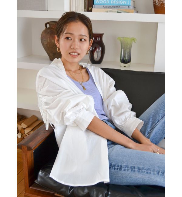 Ungrid「2Wayギャザーデザインシャツ」|シャツ・ブラウス|