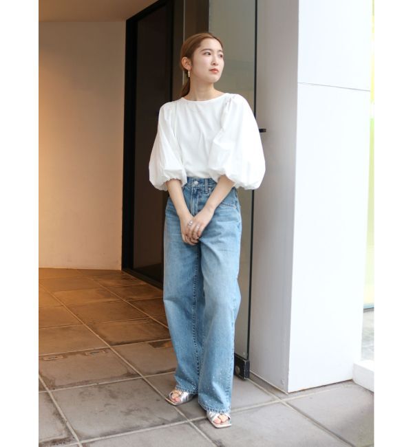 Ungrid「【WEB限定】パフスリーブドッキングブラウス」|シャツ・ブラウス|