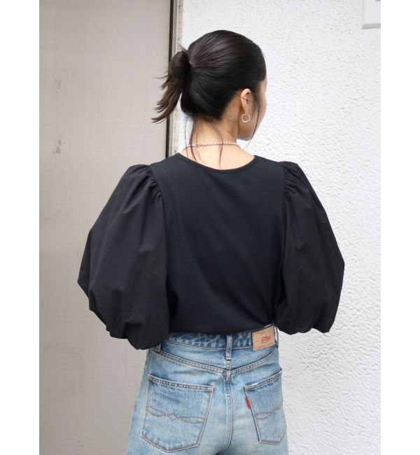 Ungrid「【WEB限定】パフスリーブドッキングブラウス」|シャツ・ブラウス|