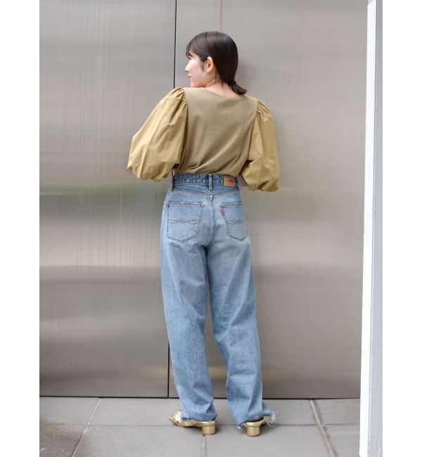 Ungrid「【WEB限定】パフスリーブドッキングブラウス」|シャツ・ブラウス|