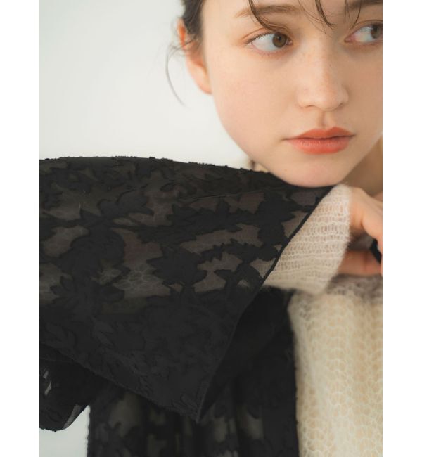 Ungrid「スリーブデザインジャカードワンピース」|ワンピース|