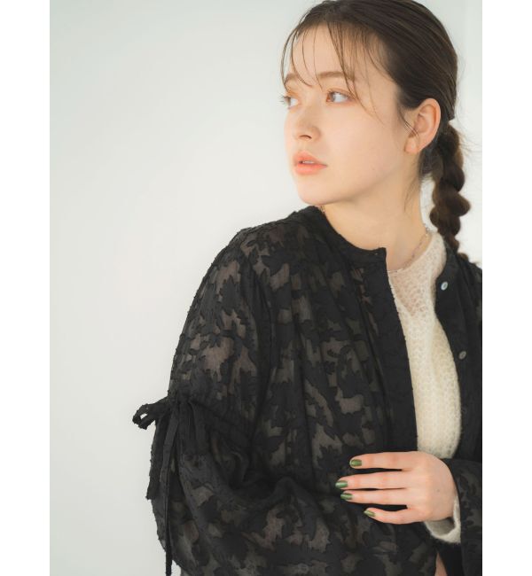 Ungrid「スリーブデザインジャカードワンピース」|ワンピース|