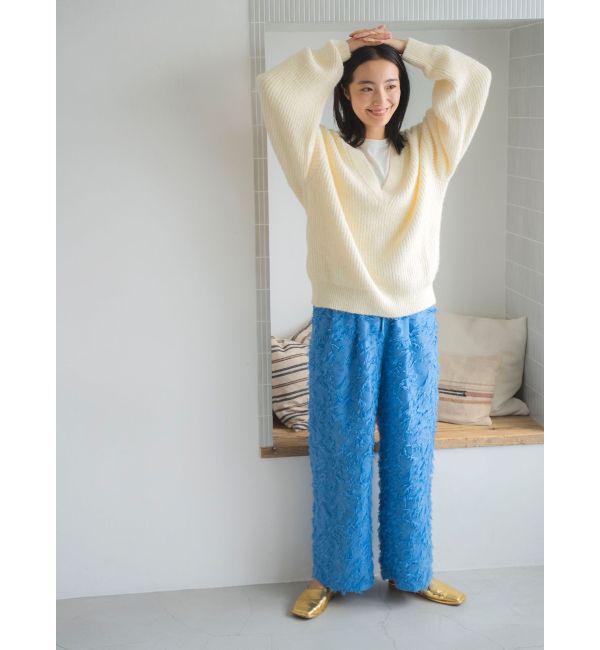 Ungrid「ジャカードワイドラフパンツ」|その他|