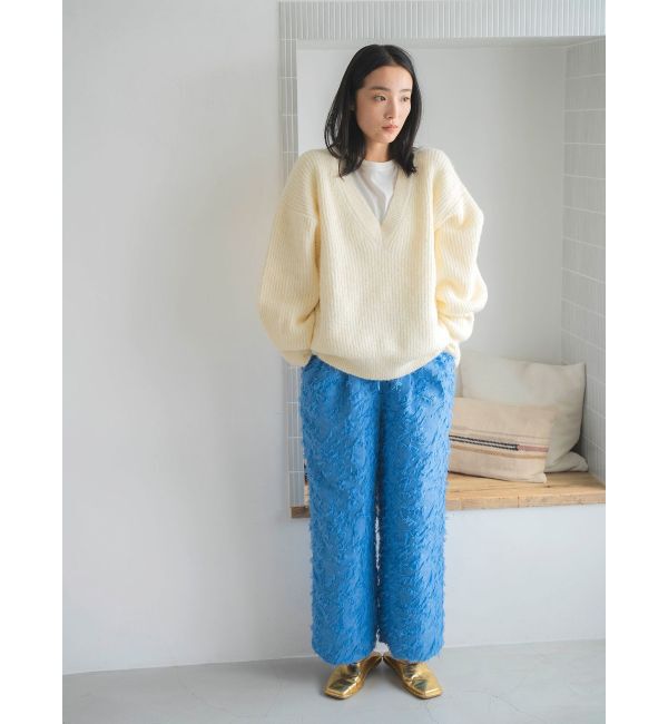 Ungrid「ジャカードワイドラフパンツ」|その他|