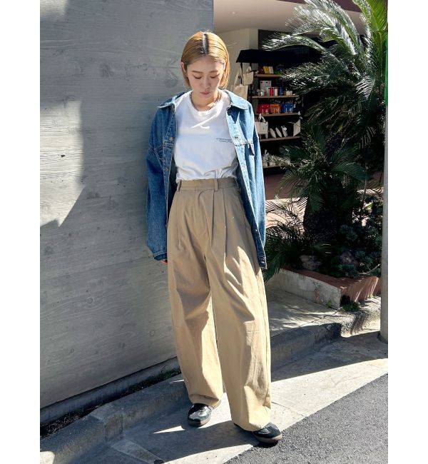 Ungrid「コクーンチノパンツ」|その他|ベージュ