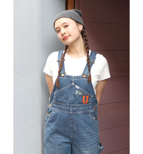 Ungrid「Lee別注 ワッペンデザインデニムサロペット」|オールインワン|
