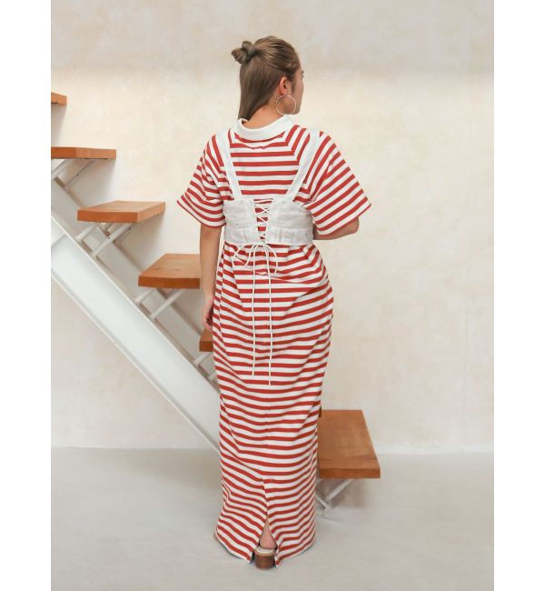Ungrid「ビッグシルエットボーダーワンピース」|ワンピース|