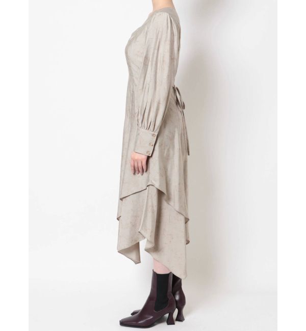 LAGUNAMOON「ニュアンスパターンアシンメトリーヘムワンピース」|ワンピース|