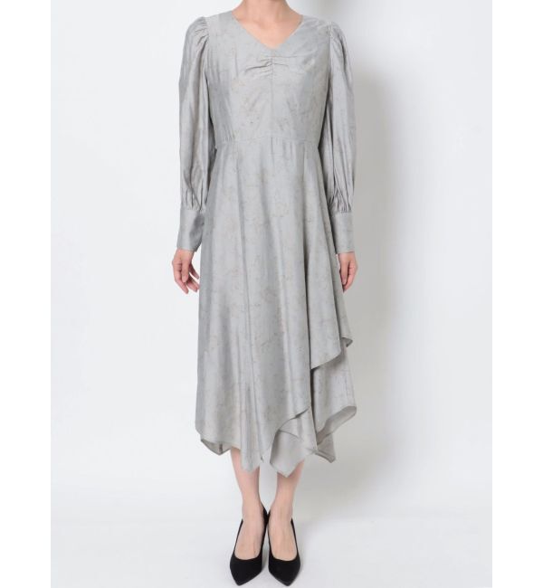 LAGUNAMOON「ニュアンスパターンアシンメトリーヘムワンピース」|ワンピース|