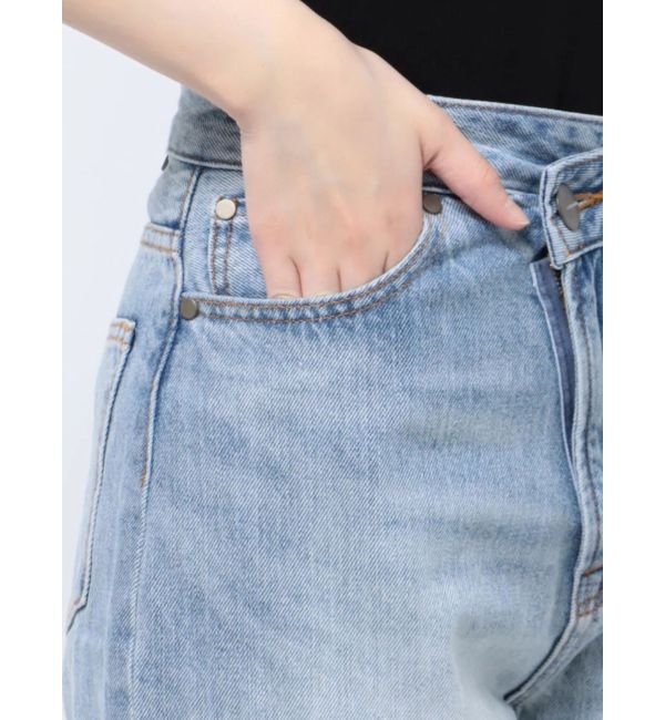 LAGUNAMOON「ウエストアシンメトリーデニムパンツ」|デニム|