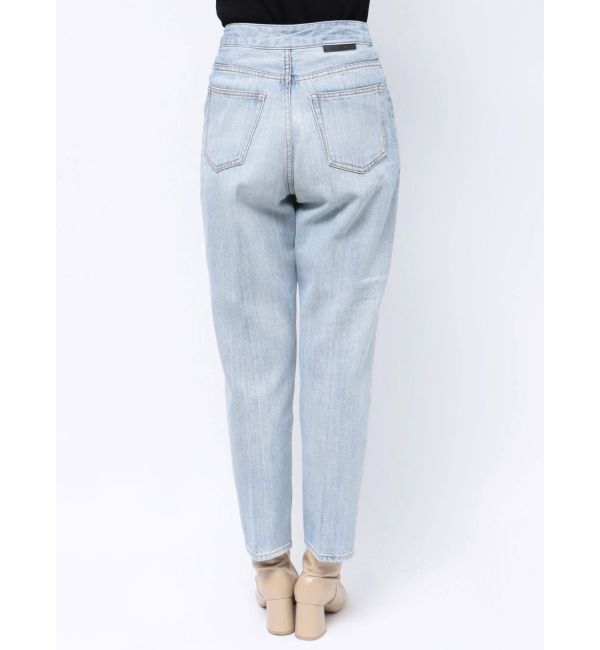 LAGUNAMOON「ウエストアシンメトリーデニムパンツ」|デニム|