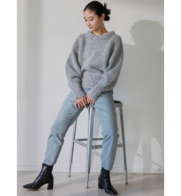 LAGUNAMOON「ウエストアシンメトリーデニムパンツ」|デニム|