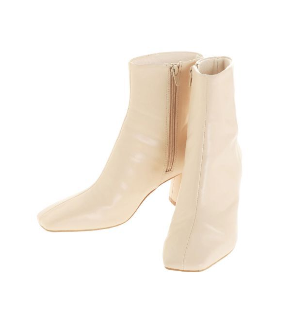 LAGUNAMOON「ミニマルカーブフォルムヒールショートブーツ」|ショートブーツ|