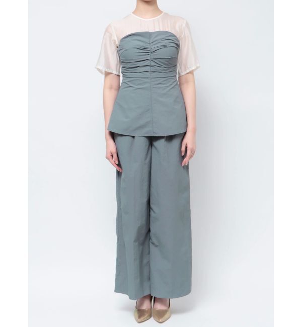 LAGUNAMOON「LADYギャザーペプラムパンツドレス」|ドレス|