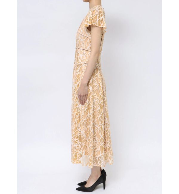 LAGUNAMOON「LADYパイピングビスチェレースワンピース」|ドレス|