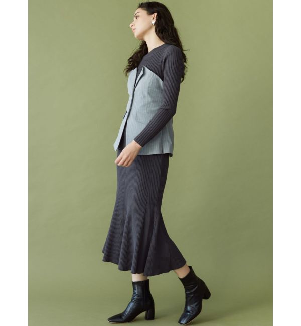 LAGUNAMOON「ボタンジレドッキングニットワンピース」|ワンピース|