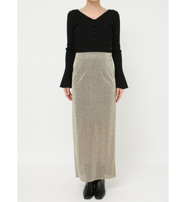 LAGUNAMOON「ラメカットソーナロースカート」|スカート|