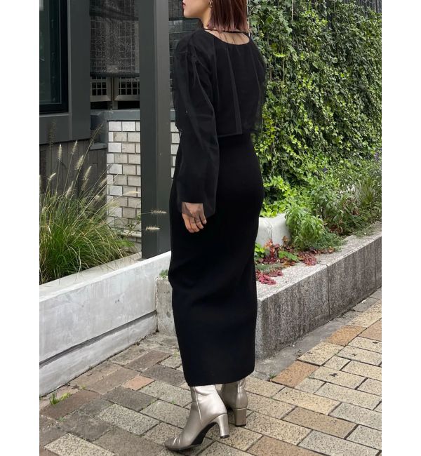 LAGUNAMOON「チュールカーデセットニットワンピース」|ワンピース|