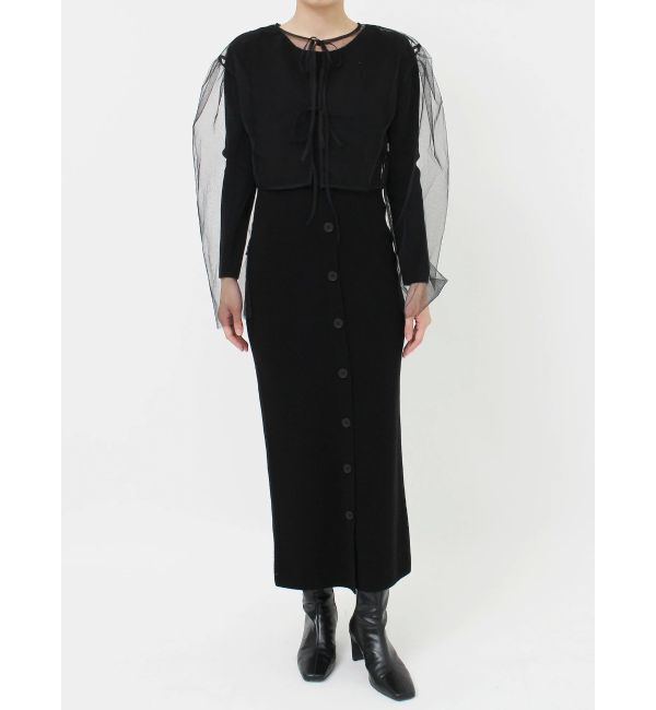 LAGUNAMOON「チュールカーデセットニットワンピース」|ワンピース|