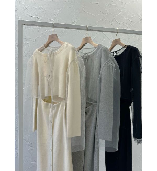 LAGUNAMOON「チュールカーデセットニットワンピース」|ワンピース|