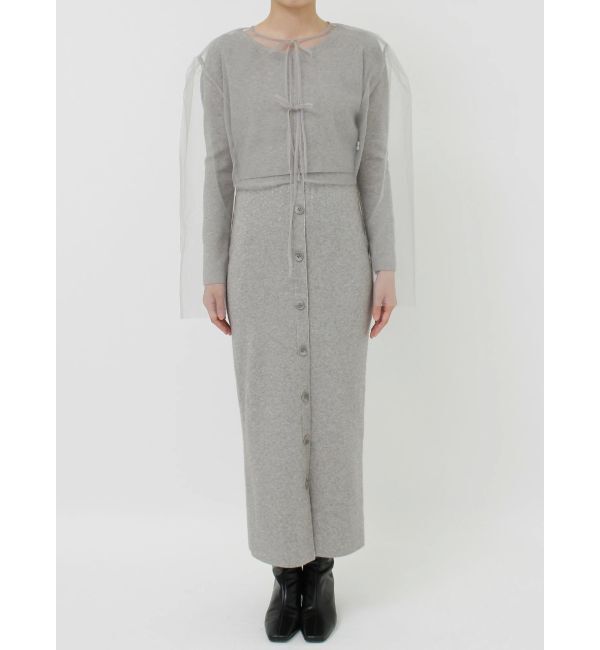 LAGUNAMOON「チュールカーデセットニットワンピース」|ワンピース|