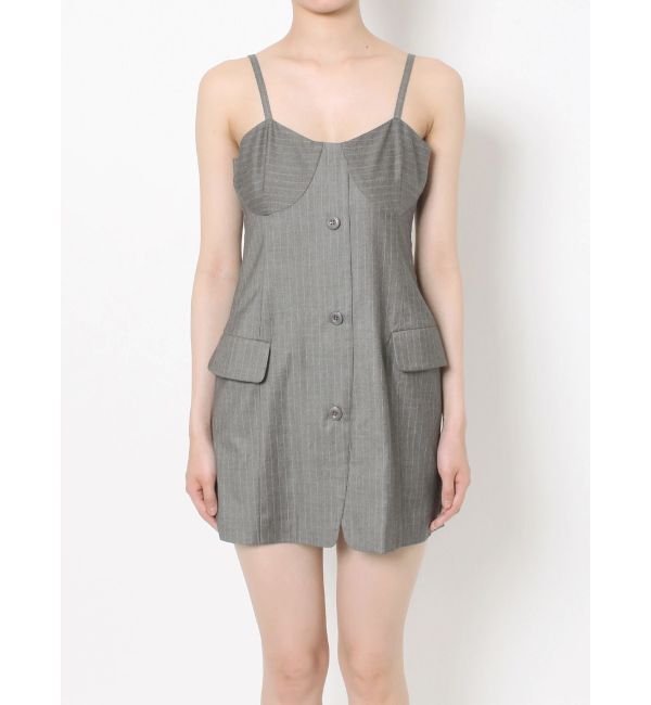 EVRIS「ストライプジャケットミニジャンスカ」|ワンピース|