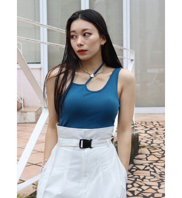 EVRIS「ワンショルダーカットアウトキャミソール」|キャミソール|