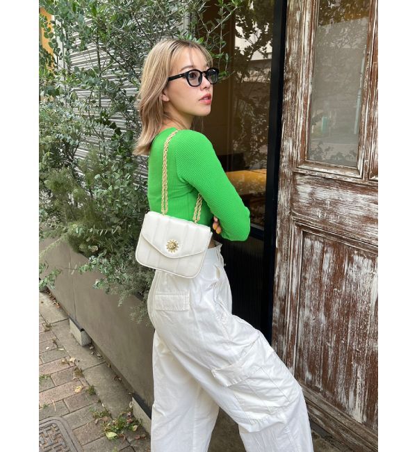 EVRIS「ワンショルダークロップドトップス」|Tシャツ・カットソー|