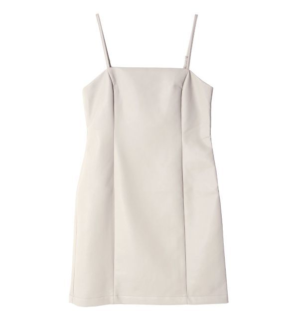 EVRIS「レザーライクミニワンピース」|ワンピース|